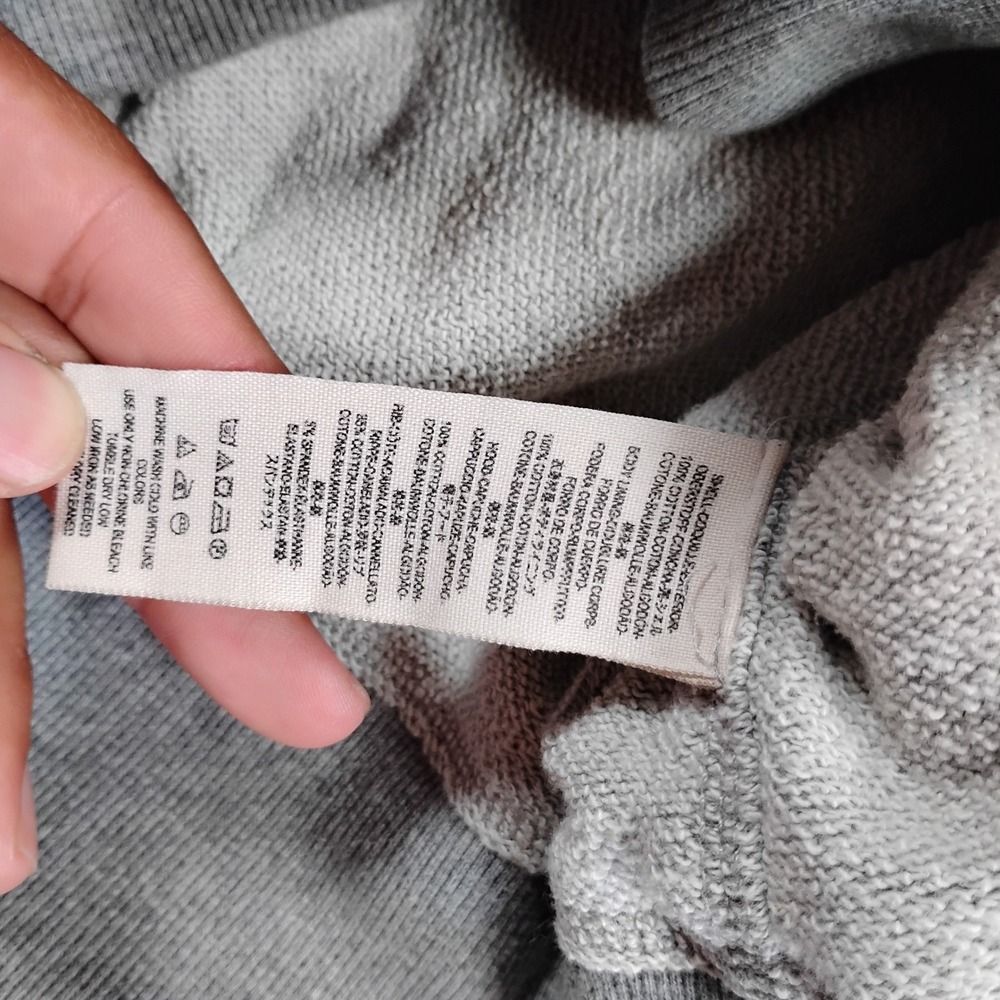 Free People Womens Distressed Denim Jacket Gray Hooded Layered Blue XS - Picture 5 of 11